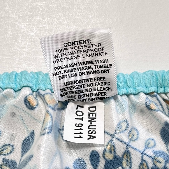 Thirsties Cloth Diaper Cover Bird Floral - Picture 5 of 7